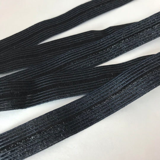 15mm Knit Fold Over Elastic - Black - 1M - FABCYCLE Deadstock and Sustainble Fabrics and Sewing Supplies (4451405267057)