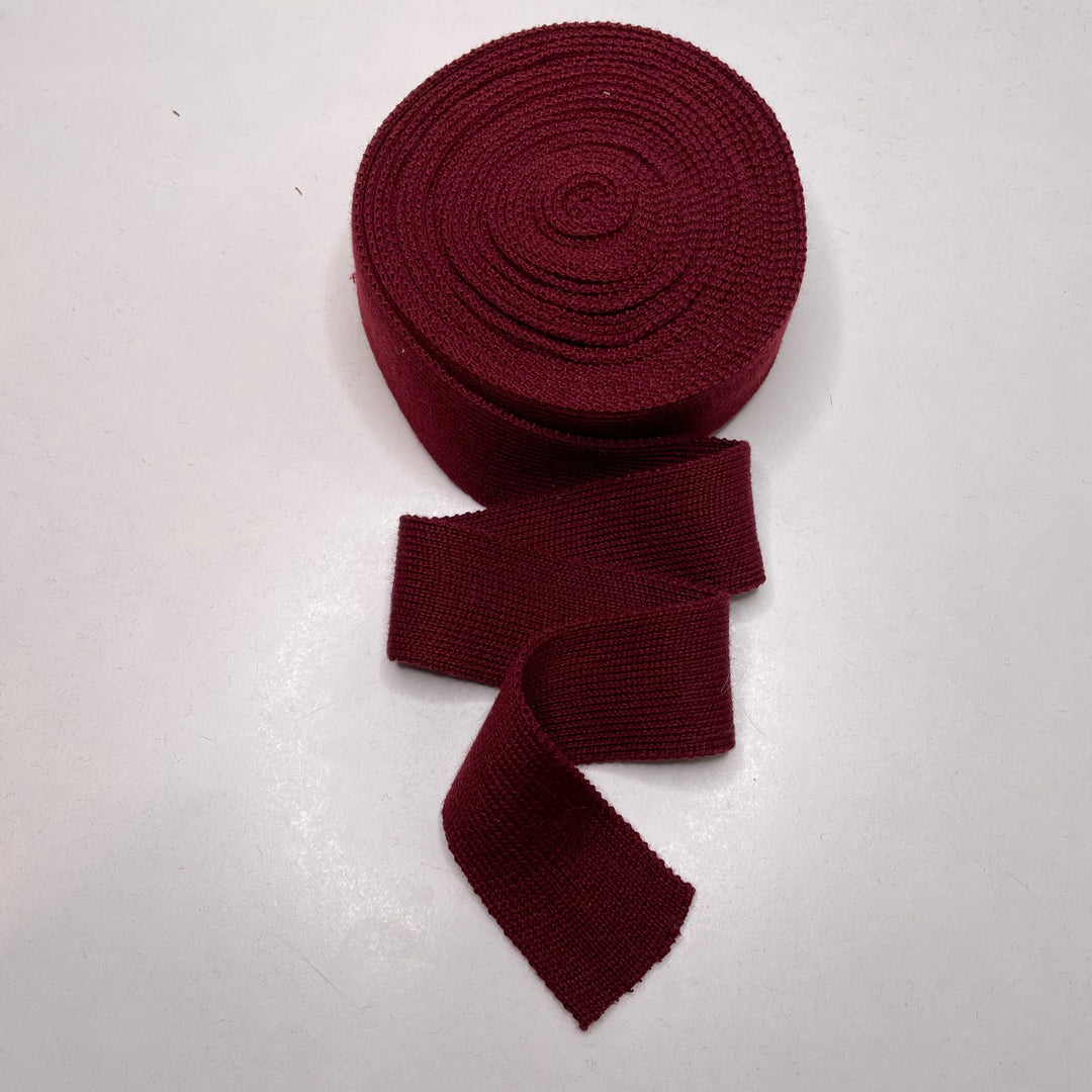 Waistbands Ribbing - Burgundy - 1M - FABCYCLE Deadstock and Sustainble Fabrics and Sewing Supplies (6823124729969)