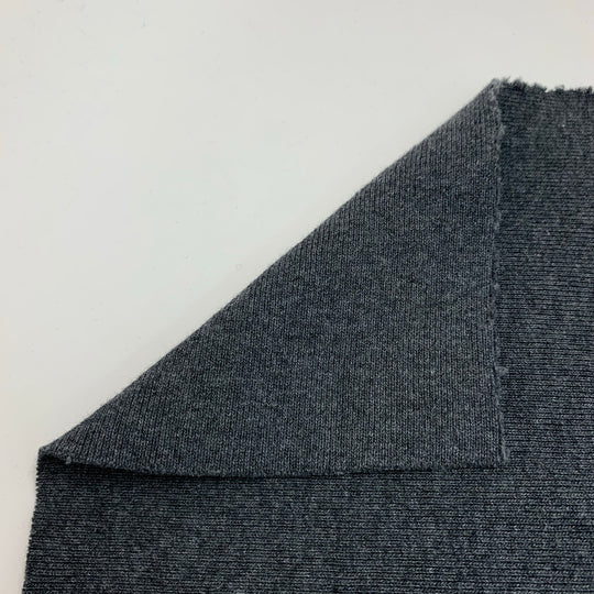 Pewter Cauldron - Rib Knit - Dark Grey - 1/2 Meter - FABCYCLE Deadstock and Sustainble Fabrics and Sewing Supplies (4546073985137)