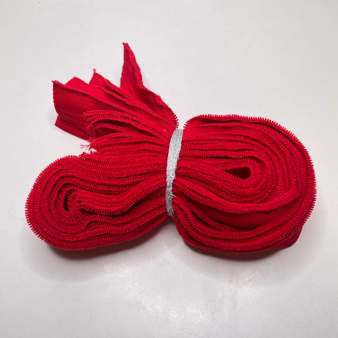 Waistbands Ribbing - Red - 10 Pack - FABCYCLE Deadstock and Sustainble Fabrics and Sewing Supplies (6822737018993)