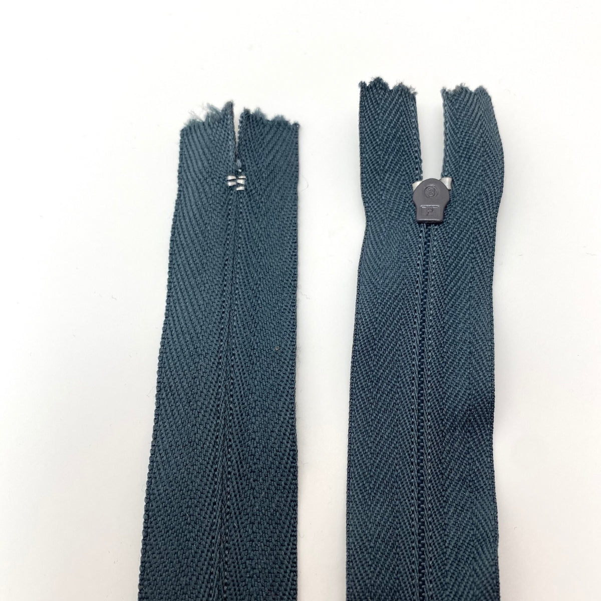 7” Coil Zipper - Closed-End - Slate Grey - FABCYCLE Deadstock and Sustainble Fabrics and Sewing Supplies (6570418208881)