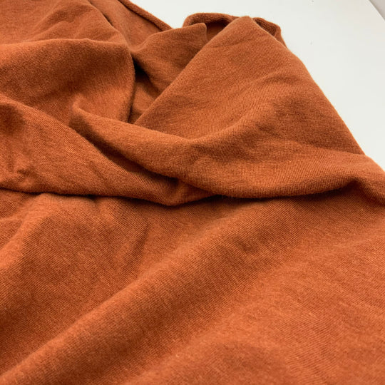 Sunbaked- Bamboo/Cotton Stretch Jersey - Orange - 1M Bundle - FABCYCLE Deadstock and Sustainble Fabrics and Sewing Supplies (4576049528945)