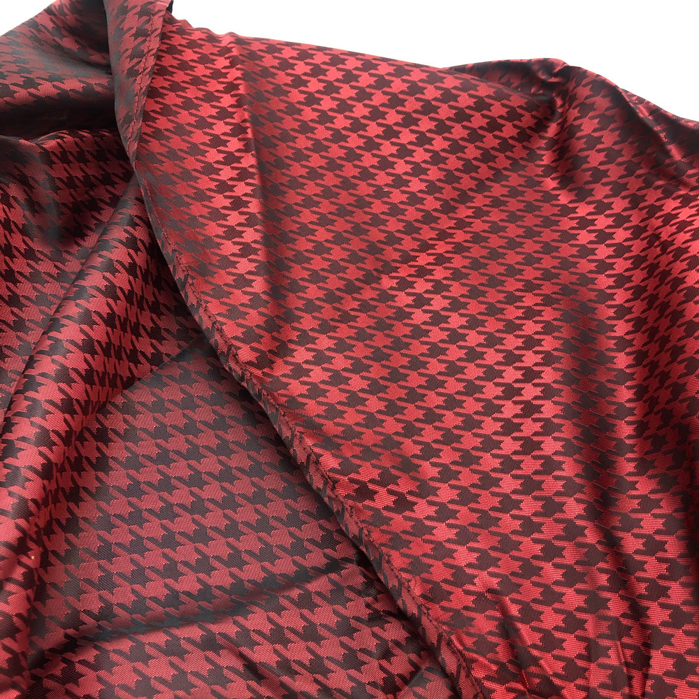 Ruby Tooth - Poly Lining - Red & Black - Bundles - FABCYCLE Deadstock and Sustainble Fabrics and Sewing Supplies (4569857523825)