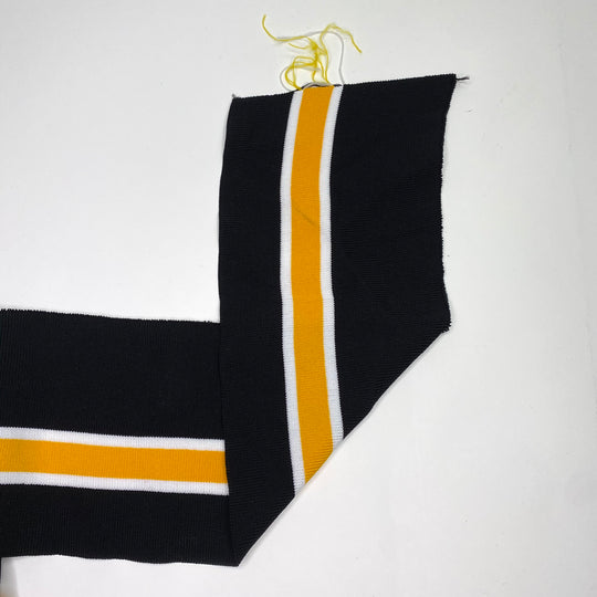 Waistbands Ribbing - Black Multi Stripes - FABCYCLE Deadstock and Sustainble Fabrics and Sewing Supplies (6589018636401)