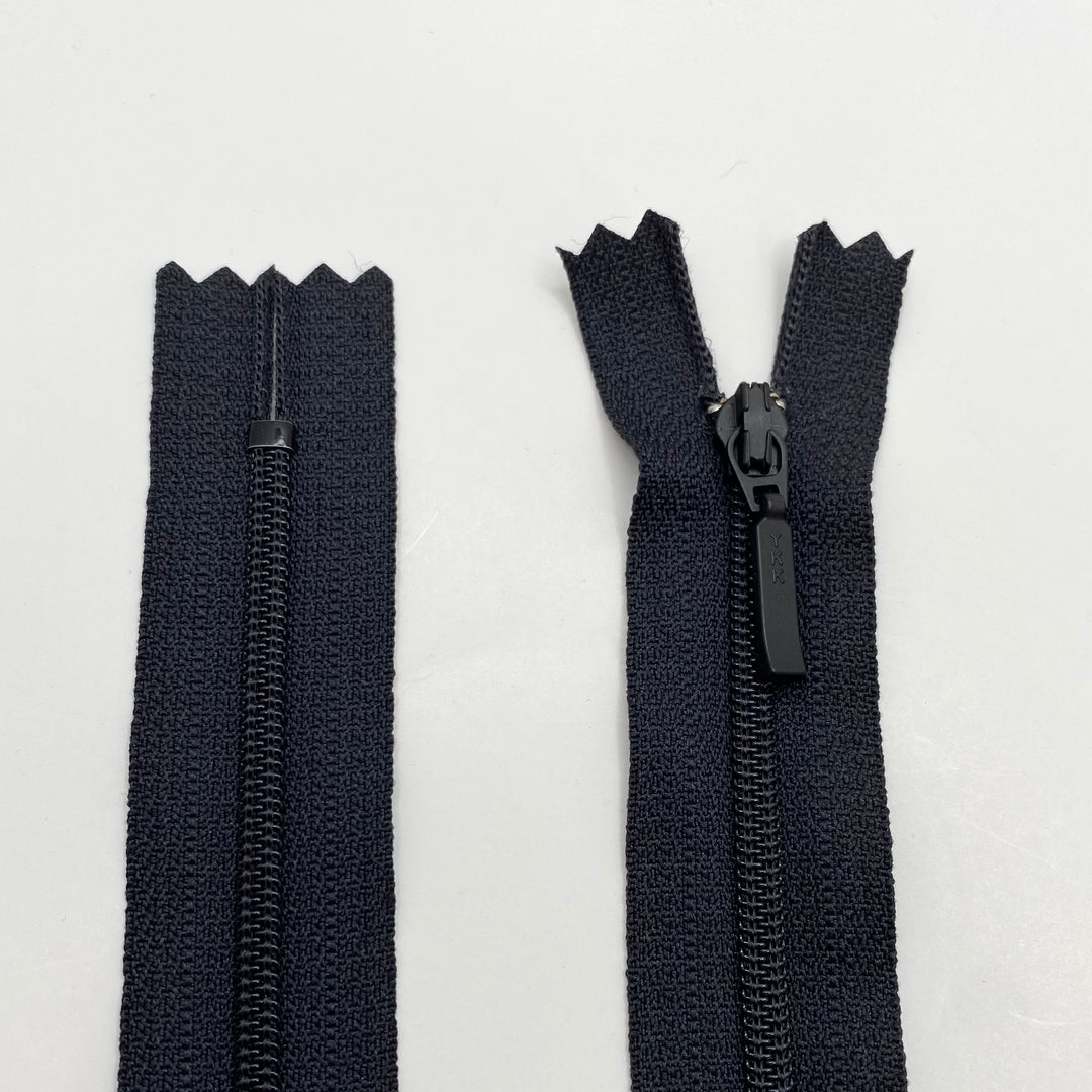 6 1/2” Coil Zipper - Closed-End - Black - 10 Pack - FABCYCLE Deadstock and Sustainble Fabrics and Sewing Supplies (6574594228337)