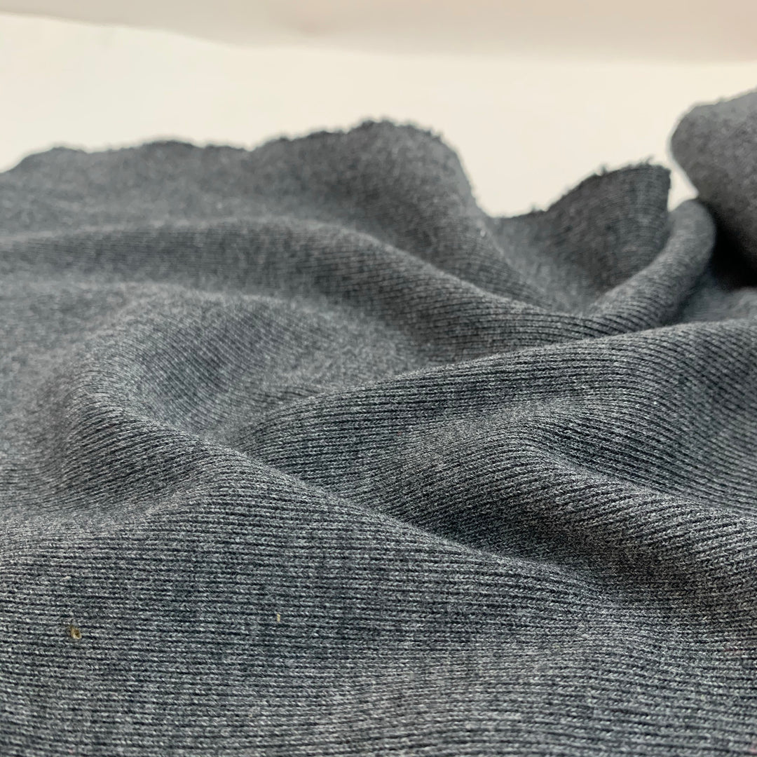 Pewter Cauldron - Rib Knit - Dark Grey - 1/2 Meter - FABCYCLE Deadstock and Sustainble Fabrics and Sewing Supplies (4546073985137)