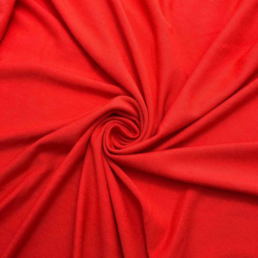 Sour Cherry - Rayon Lycra Blend - Bright Red - 0.90M Bundle - FABCYCLE Deadstock and Sustainble Fabrics and Sewing Supplies (4600053104753)