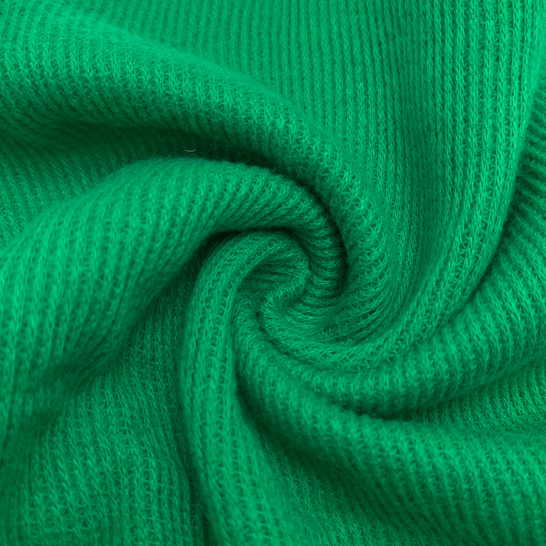Pastures - Rib Fleece Knit - Bright Green - 1.15M Bundle - FABCYCLE Deadstock and Sustainble Fabrics and Sewing Supplies (4546922971249)