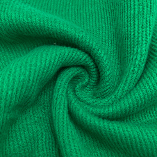 Pastures - Rib Fleece Knit - Bright Green - 1.15M Bundle - FABCYCLE Deadstock and Sustainble Fabrics and Sewing Supplies (4546922971249)