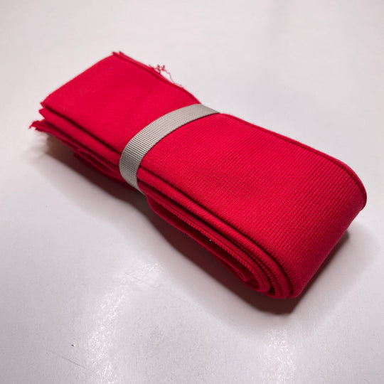 Collars Ribbing - Red - 10 Pack - FABCYCLE Deadstock and Sustainble Fabrics and Sewing Supplies (6822738067569)