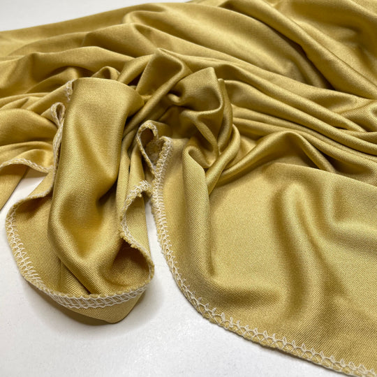 Liquid Gold - Jersey Silk Knit - Gold - 1M Bundle - FABCYCLE Deadstock and Sustainble Fabrics and Sewing Supplies (6790915162225)