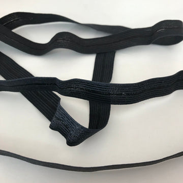 15mm Knit Fold Over Elastic - Black - 1M - FABCYCLE Deadstock and Sustainble Fabrics and Sewing Supplies (4451405267057)