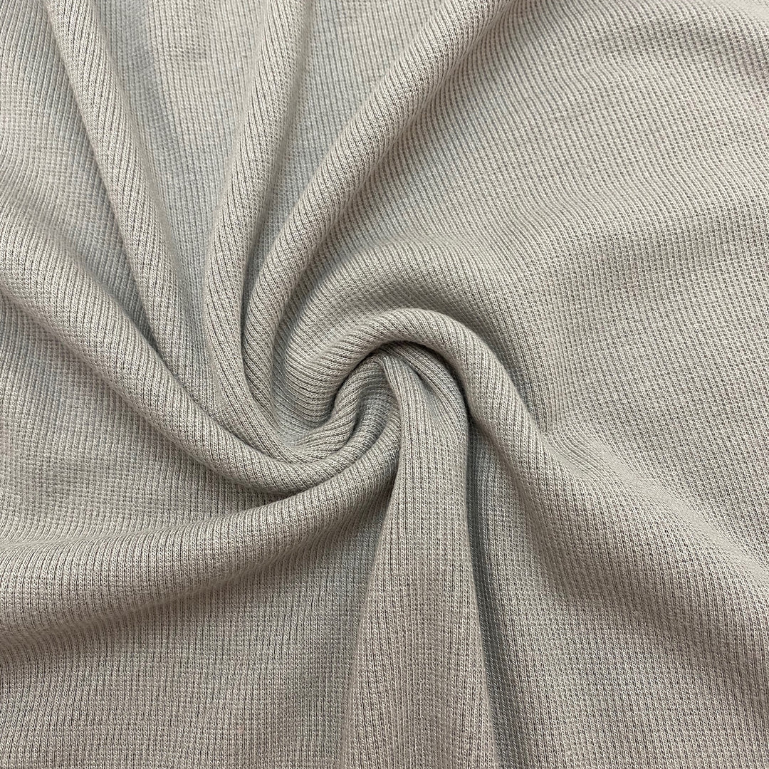 Bamboo Cotton 2X2 Rib - Knit - Chinchilla - Grey - 1/2 Meter - FABCYCLE Deadstock and Sustainble Fabrics and Sewing Supplies (4563292553329)