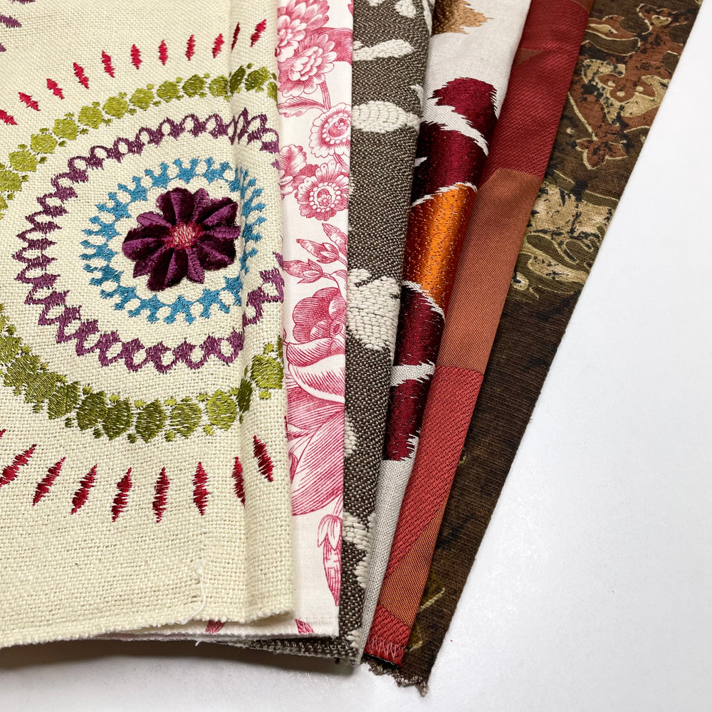 Large Fancy Home Décor Samples - Assorted - 4 Pack - FABCYCLE Deadstock and Sustainble Fabrics and Sewing Supplies