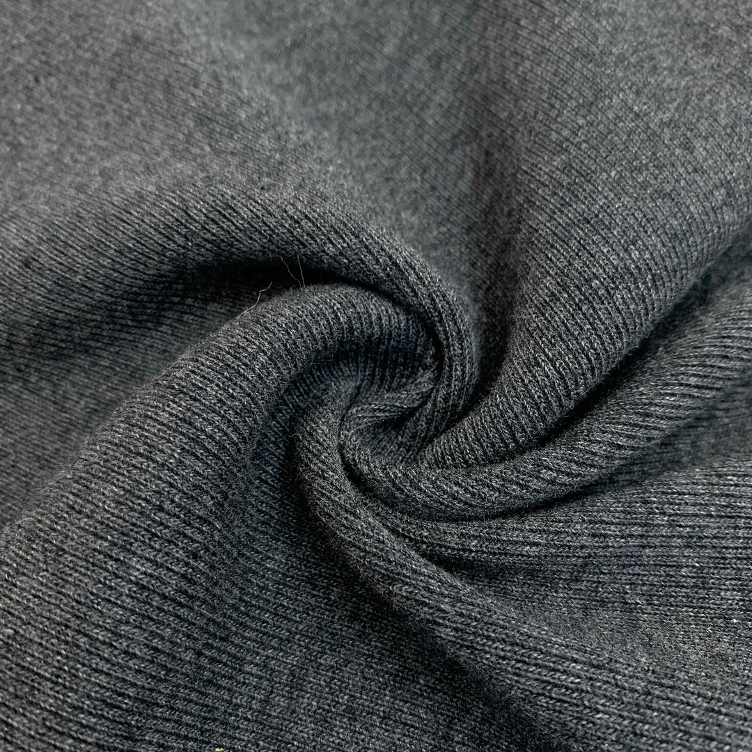 Pewter Cauldron - Rib Knit - Dark Grey - 1/2 Meter - FABCYCLE Deadstock and Sustainble Fabrics and Sewing Supplies (4546073985137)