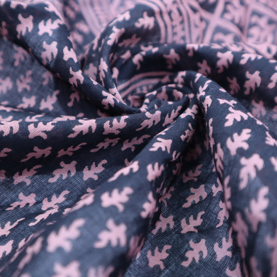 Mauve Blocked - Patterned Cotton Woven - Pink/Black - 2.3M Bundle - FABCYCLE Deadstock and Sustainble Fabrics and Sewing Supplies (4655835512945)