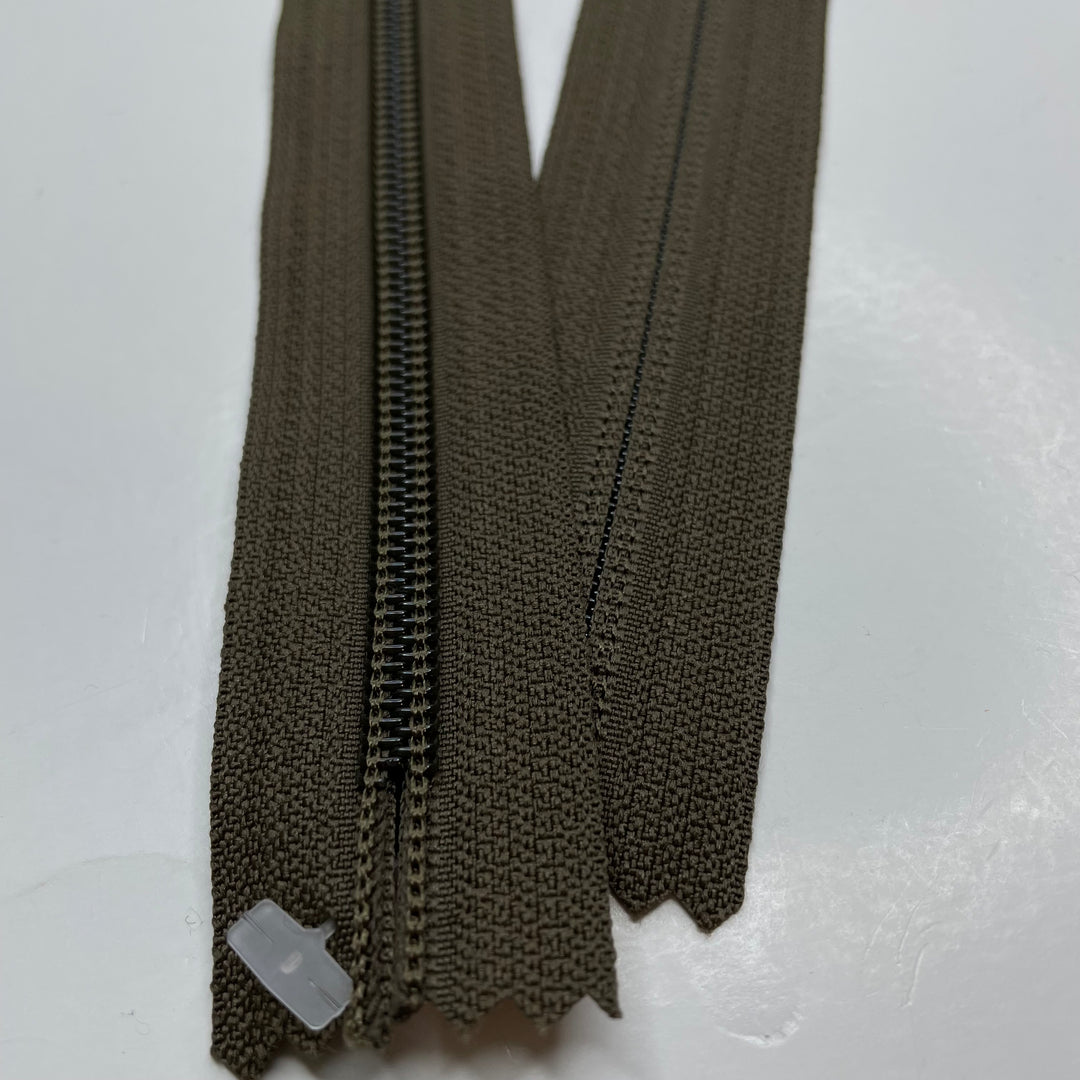 8.5" YKK Coil Zipper - Closed End - Olive - 2 Pack - FABCYCLE Deadstock and Sustainble Fabrics and Sewing Supplies (6754557755505)