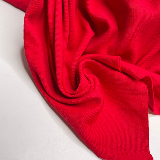 Rib Knit Pack - Cotton Blend - Cherry Red - 4 Pack - FABCYCLE Deadstock and Sustainble Fabrics and Sewing Supplies
