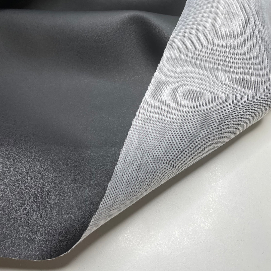 Dark Knight - Pleather Polyester Backing PU Knit - Black/White - 2M Bundle - FABCYCLE Deadstock and Sustainble Fabrics and Sewing Supplies
