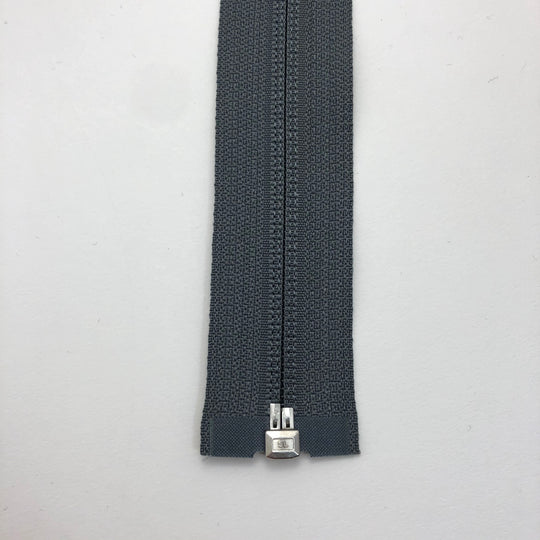 27" Invisible Coil Zipper - Separating - Stone Grey - 5 Pack - FABCYCLE Deadstock and Sustainble Fabrics and Sewing Supplies (4593455562865)