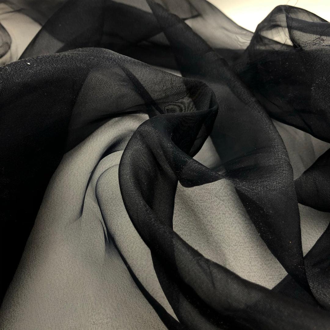 Metamorphic Navy - Poly Organza Woven - Dark Blue - 1/2 Meter - FABCYCLE Deadstock and Sustainble Fabrics and Sewing Supplies (4569304399985)