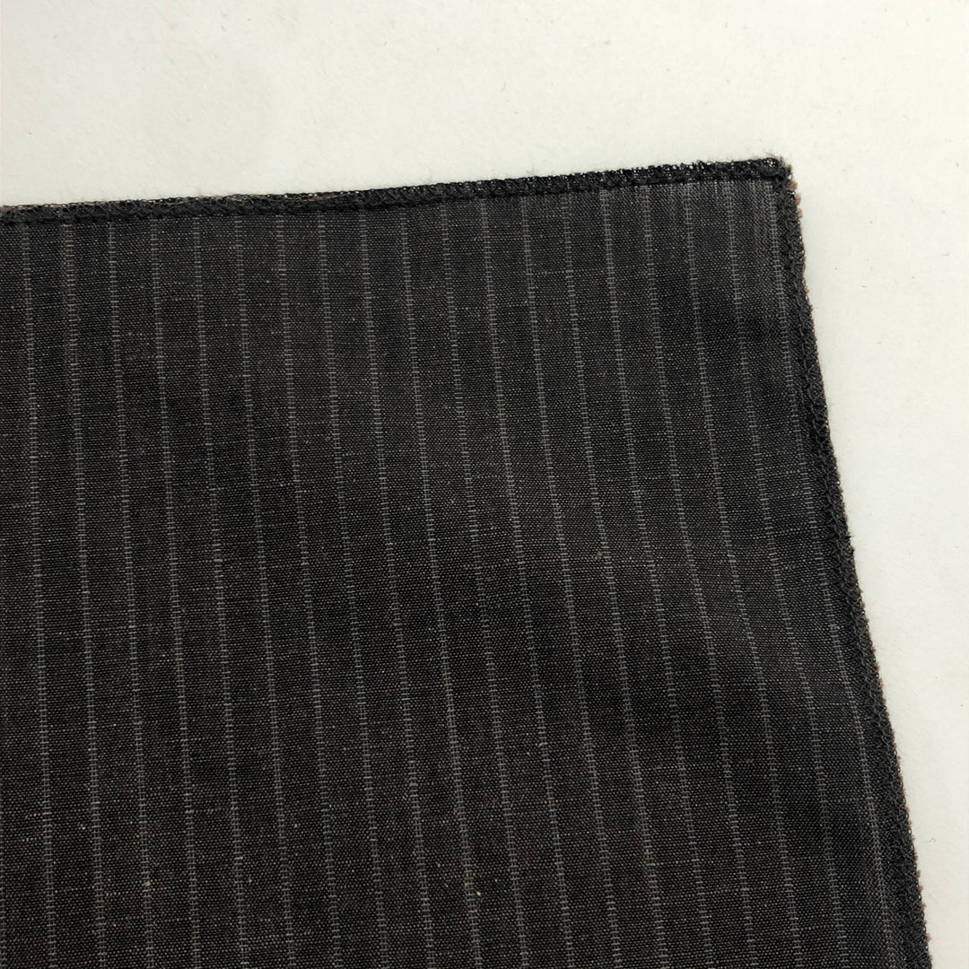 Gravy Brown Pinstripe - Wool Linen Woven - Brown / Grey - 1.15M Bundles - FABCYCLE Deadstock and Sustainble Fabrics and Sewing Supplies (4584927756401)