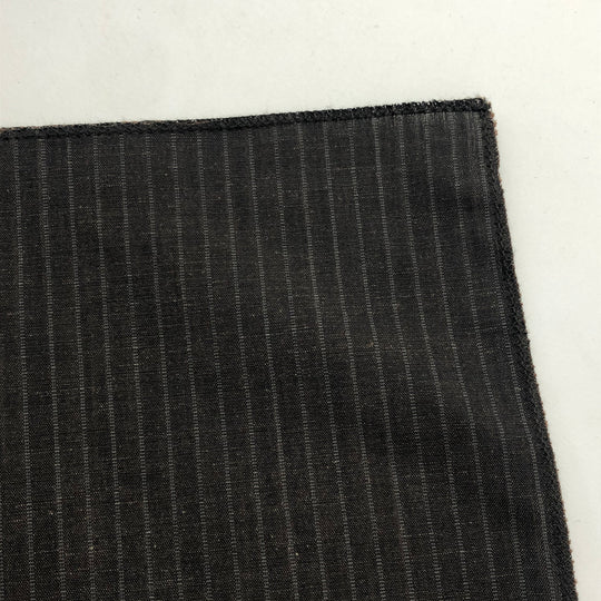 Gravy Brown Pinstripe - Wool Linen Woven - Brown / Grey - 1.15M Bundles - FABCYCLE Deadstock and Sustainble Fabrics and Sewing Supplies (4584927756401)