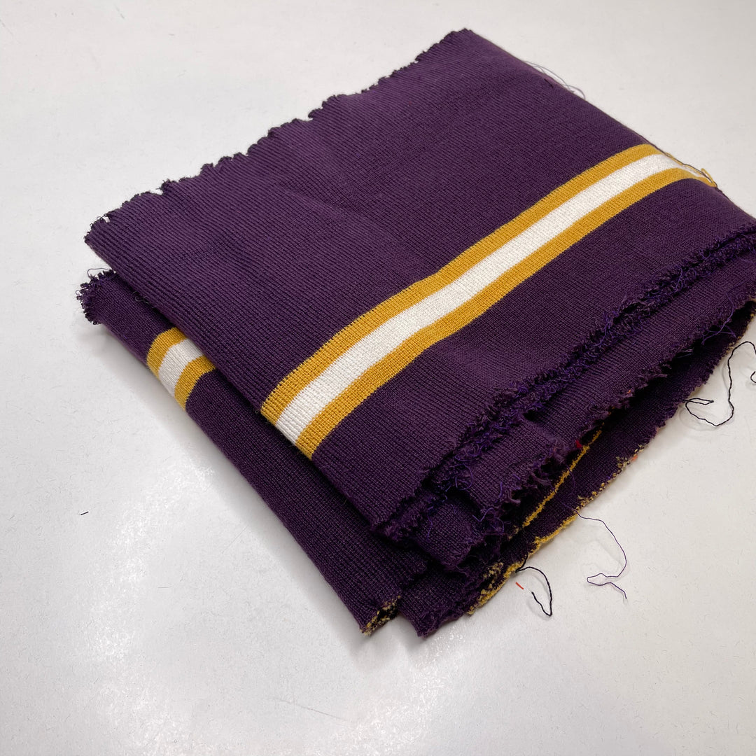 Ribbing - Double Width - Purple Multi Stripes - 2 Pack - FABCYCLE Deadstock and Sustainble Fabrics and Sewing Supplies (6823108477041)