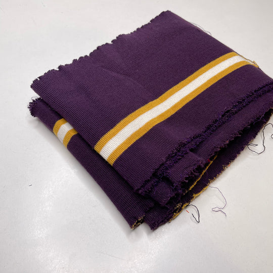 Ribbing - Double Width - Purple Multi Stripes - 2 Pack - FABCYCLE Deadstock and Sustainble Fabrics and Sewing Supplies (6823108477041)