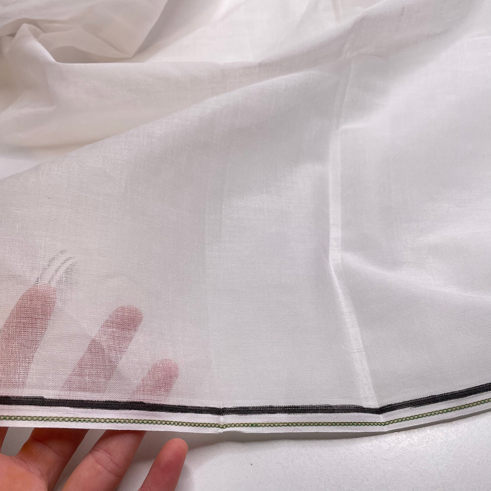 UB - Keep It Light - Made In India Gauze Cotton Woven - White - 4M Bundle - FABCYCLE Deadstock and Sustainble Fabrics and Sewing Supplies