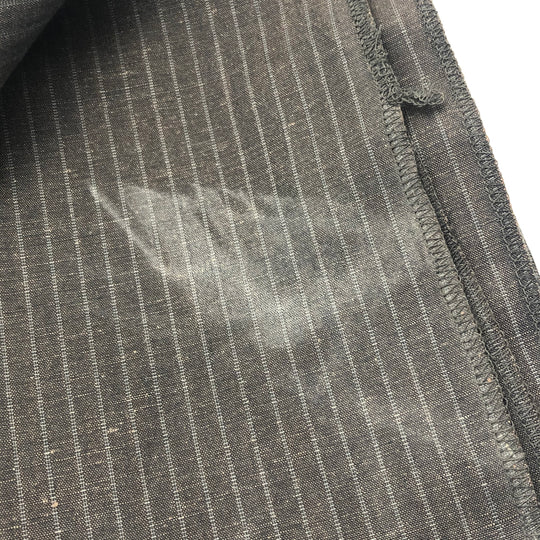 Gravy Brown Pinstripe - Wool Linen Woven - Brown / Grey - 1.15M Bundles - FABCYCLE Deadstock and Sustainble Fabrics and Sewing Supplies (4584927756401)