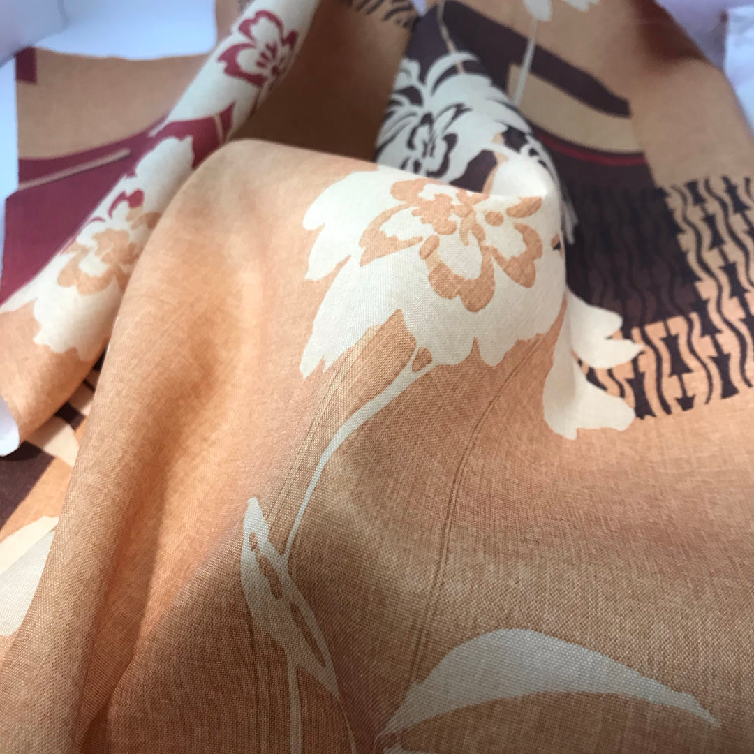 Botanical Sunset - Poly Woven Upholstery - 1/2 Meter - FABCYCLE Deadstock and Sustainble Fabrics and Sewing Supplies (4555393106033)