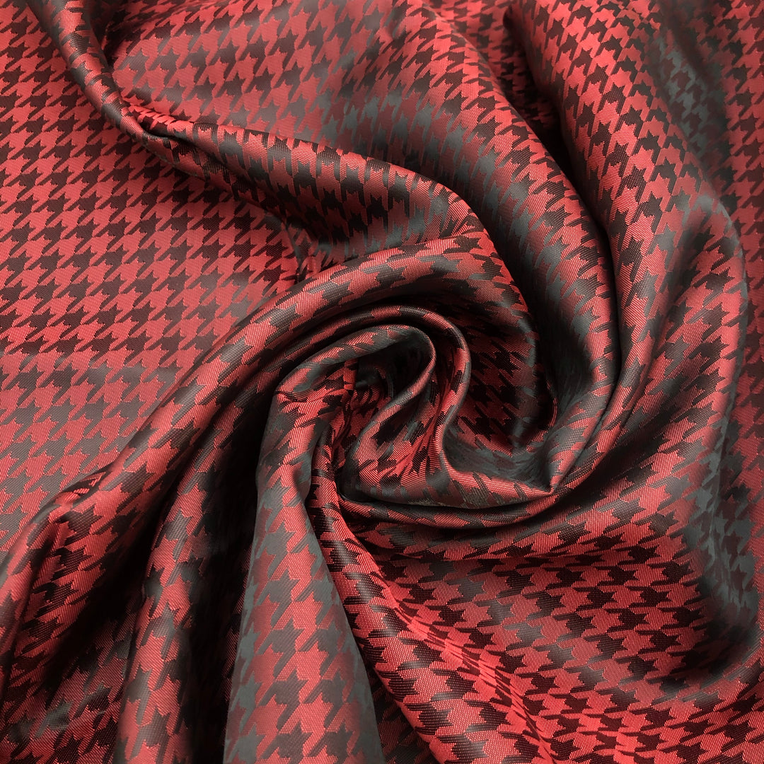 Ruby Tooth - Poly Lining - Red &amp; Black - Bundles - FABCYCLE Deadstock and Sustainble Fabrics and Sewing Supplies (4569857523825)