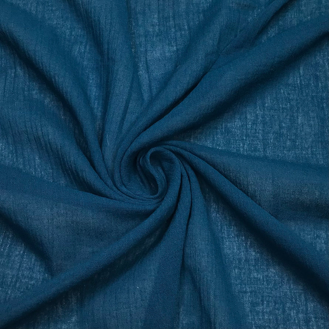 Big Beach Energy - Gauze Cotton Woven - Blue - 1.1M Bundle - FABCYCLE Deadstock and Sustainble Fabrics and Sewing Supplies (6577757749361)