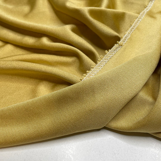 Liquid Gold - Jersey Silk Knit - Gold - 1M Bundle - FABCYCLE Deadstock and Sustainble Fabrics and Sewing Supplies (6790915162225)