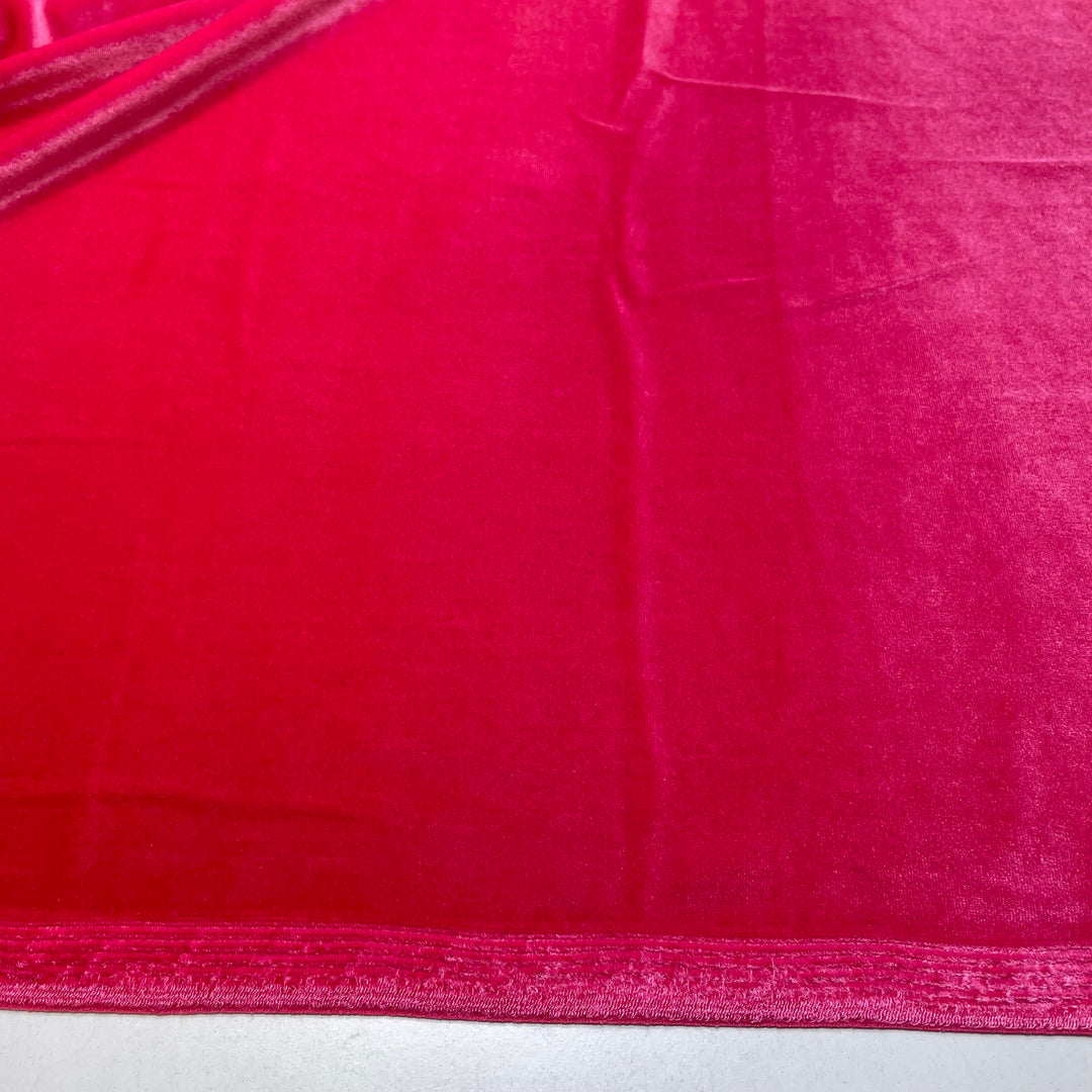 Sewing Pin Head - Velvet Poly Knit - Pink/Hot Pink - 2M Bundle - FABCYCLE Deadstock and Sustainble Fabrics and Sewing Supplies