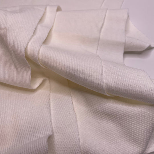 Long Sleeve T-Shirt Kit - Cotton Blend Rib Knit - White - 4 piece Kit - FABCYCLE Deadstock and Sustainble Fabrics and Sewing Supplies