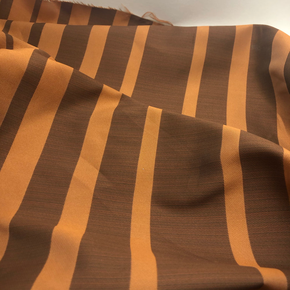 Chocolate & Peanut Butter - Poly Woven Upholstery - Orange & Brown - 1/2 Meter - FABCYCLE Deadstock and Sustainble Fabrics and Sewing Supplies (4572833579121)