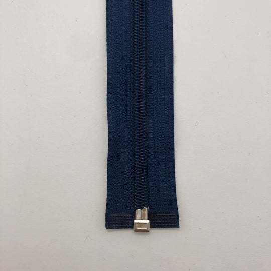21” Coil Zipper -  Seperating - Navy Blue - Individual - FABCYCLE Deadstock and Sustainble Fabrics and Sewing Supplies (4599942250609)