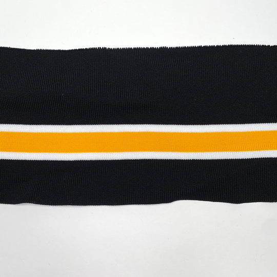 Waistbands Ribbing - Black Multi Stripes - FABCYCLE Deadstock and Sustainble Fabrics and Sewing Supplies (6589018636401)