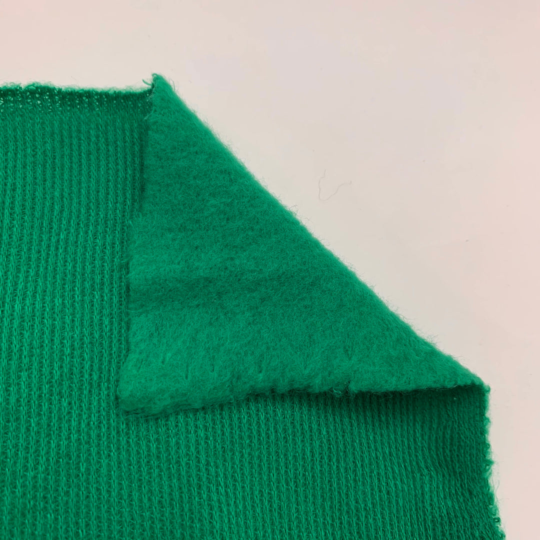 Pastures - Rib Fleece Knit - Bright Green - 1.15M Bundle - FABCYCLE Deadstock and Sustainble Fabrics and Sewing Supplies (4546922971249)