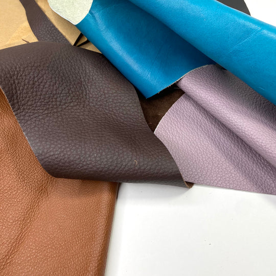 Medium Leather Scraps - Assorted - Per Pound - FABCYCLE Deadstock and Sustainble Fabrics and Sewing Supplies (6580553678961)