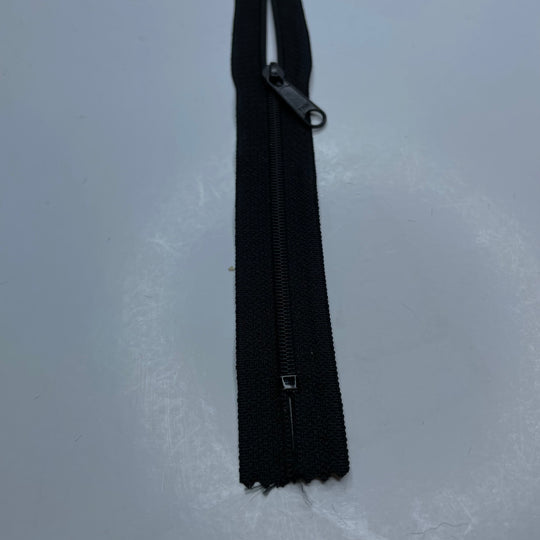 6.5" YKK Coil Zipper - Closed End - Black - FABCYCLE Deadstock and Sustainble Fabrics and Sewing Supplies (6754556379249)