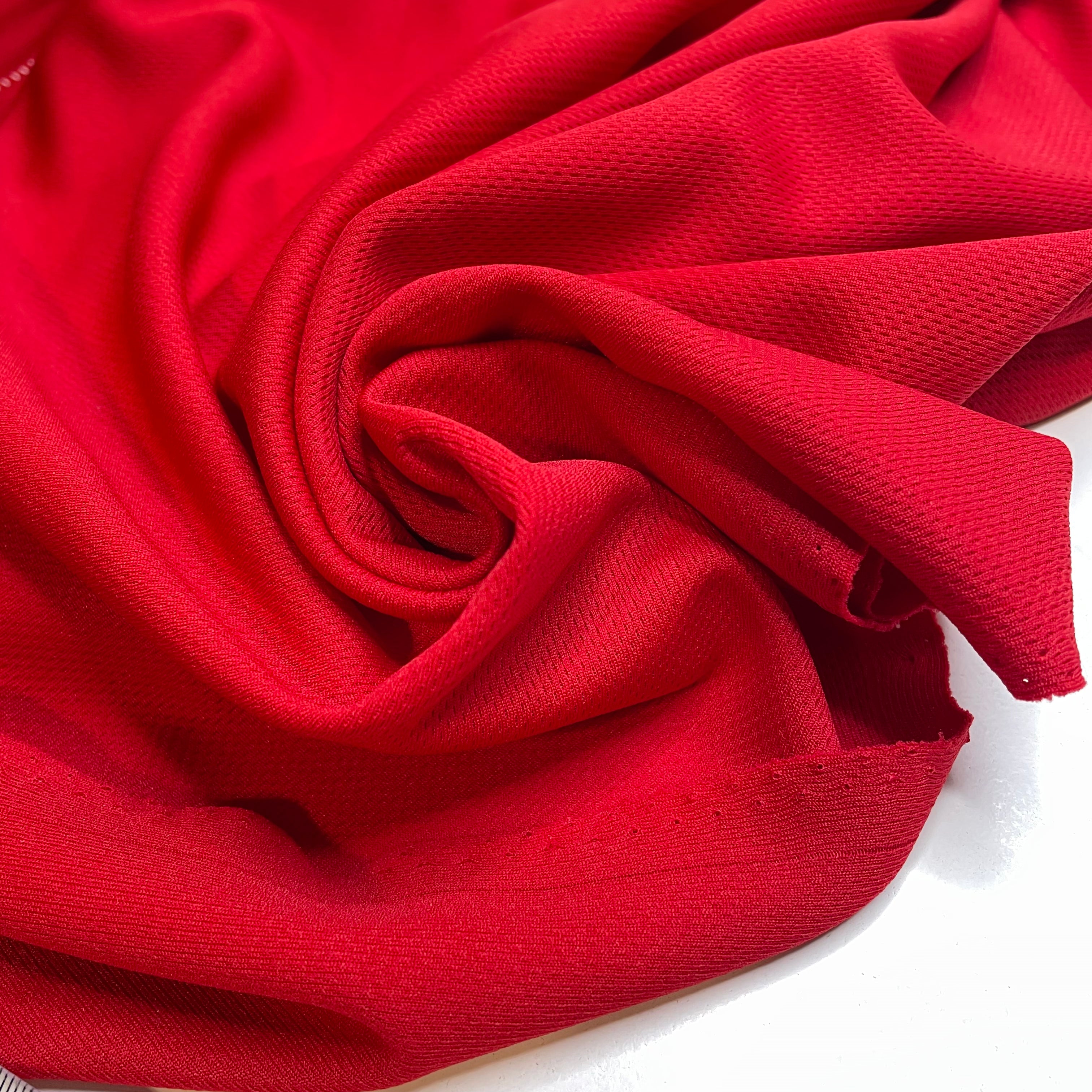 ProMesh Thinner 150 gsm Sport Jersey - Red - Bundles - FABCYCLE Deadstock and Sustainble Fabrics and Sewing Supplies (1980319367222)