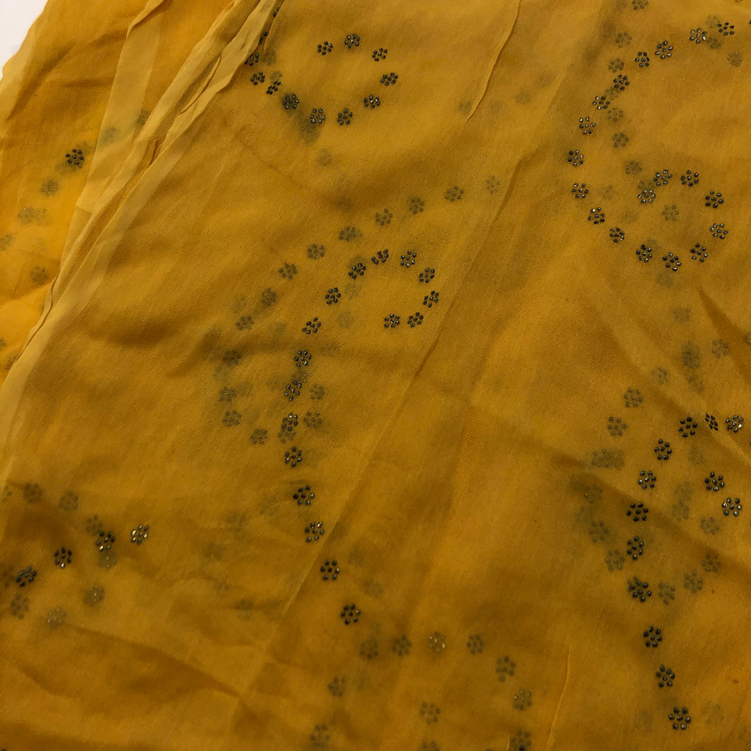 Astrological Sun - Silk Woven - Tumeric Yellow - 2.00M Bundle - FABCYCLE Deadstock and Sustainble Fabrics and Sewing Supplies (4612532764785)
