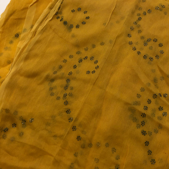Astrological Sun - Silk Woven - Tumeric Yellow - 2.00M Bundle - FABCYCLE Deadstock and Sustainble Fabrics and Sewing Supplies (4612532764785)