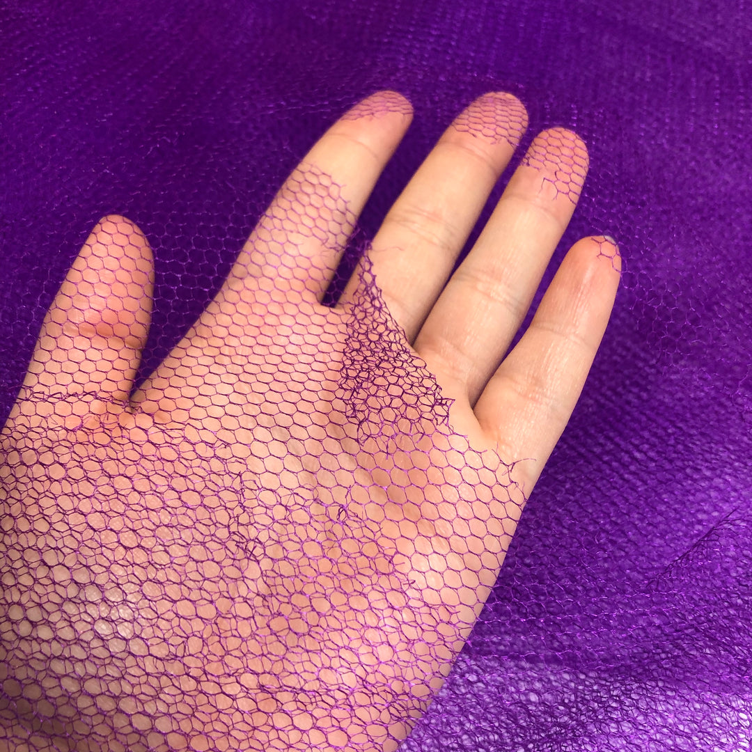 Orchid Honeycomb - Polyester Mesh Woven - Neon Purple - 2.5M Bundle - FABCYCLE Deadstock and Sustainble Fabrics and Sewing Supplies (4642015445105)