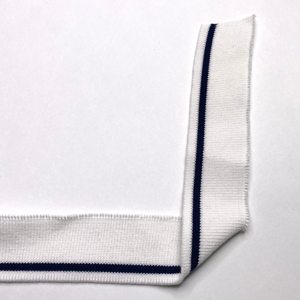 Cuffs Ribbing - White/Navy Stripes - FABCYCLE Deadstock and Sustainble Fabrics and Sewing Supplies (6589102489713)