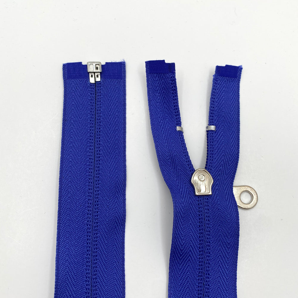 21” Coil Zipper - Separating - Royal Blue - FABCYCLE Deadstock and Sustainble Fabrics and Sewing Supplies (6570802217073)