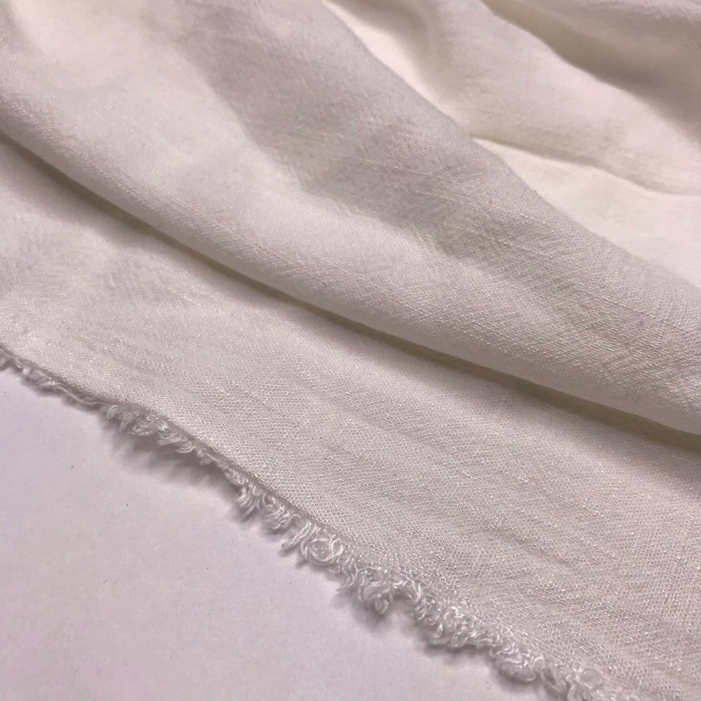 Summer Culottes - Noil Viscose Blend Woven - White - 1M Bundle - FABCYCLE Deadstock and Sustainble Fabrics and Sewing Supplies (6577764434033)